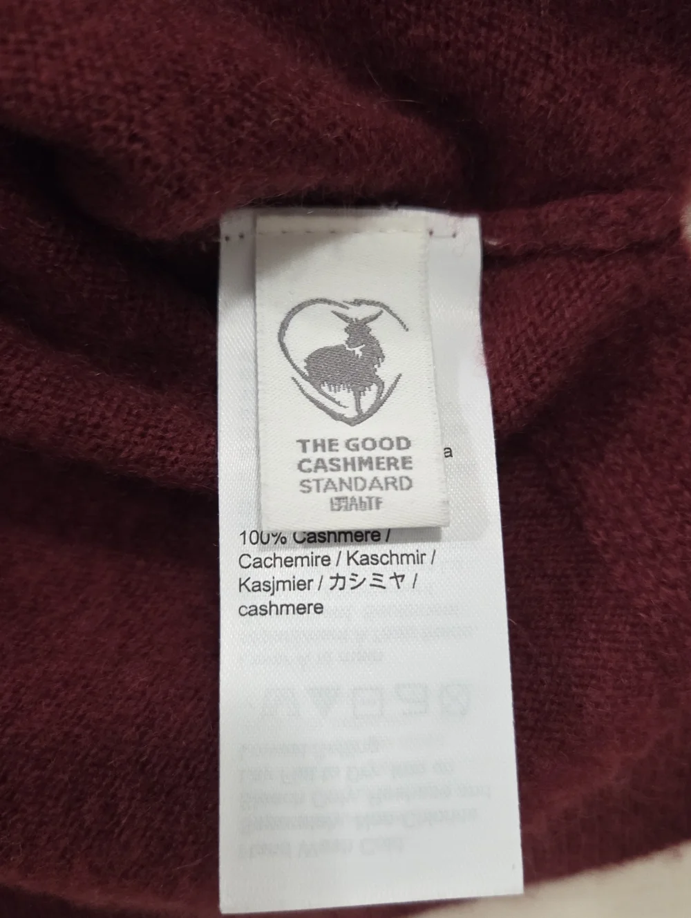 J crew Maroon Cashmere Crewneck Sweater Extra Small| Minimalist Light Relaxed - Picture 6 of 9